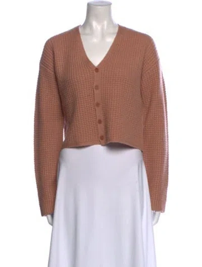 Pre-owned Sablyn Cashmere V-neck Sweater In Neutral