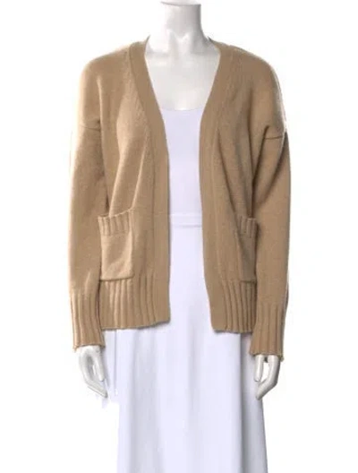 Pre-owned Sablyn Cashmere V-neck Sweater In Neutral