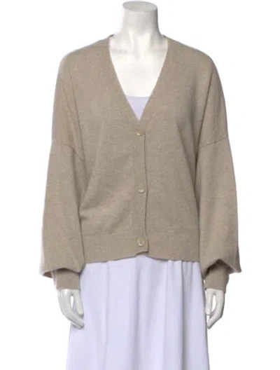 Pre-owned Sablyn Cashmere V-neck Sweater In Neutral