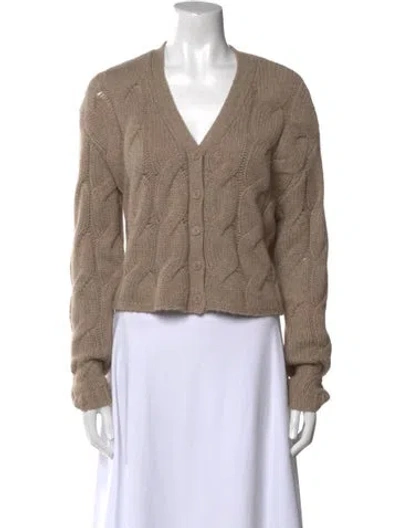 Pre-owned Sablyn Cashmere V-neck Sweater In Neutral