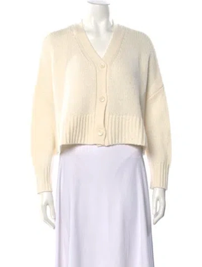 Pre-owned Sablyn Cashmere V-neck Sweater In Neutral