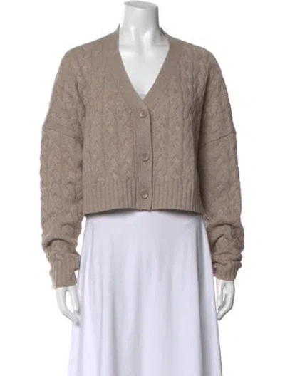 Pre-owned Sablyn Cashmere V-neck Sweater In Neutral
