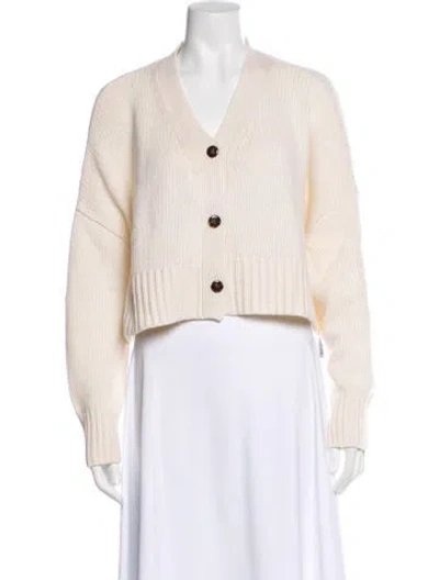 Pre-owned Sablyn Cashmere V-neck Sweater In Neutral