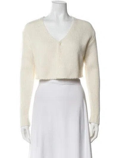 Pre-owned Sablyn Cashmere V-neck Sweater In Neutral