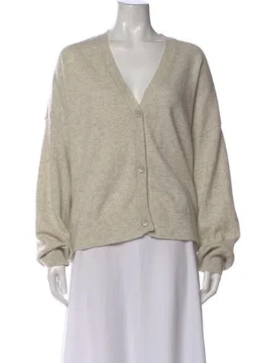 Pre-owned Sablyn Cashmere V-neck Sweater In Neutral