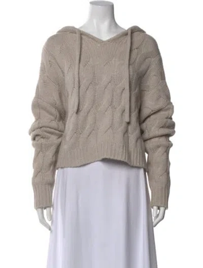 Pre-owned Sablyn Cashmere V-neck Sweater In Neutral