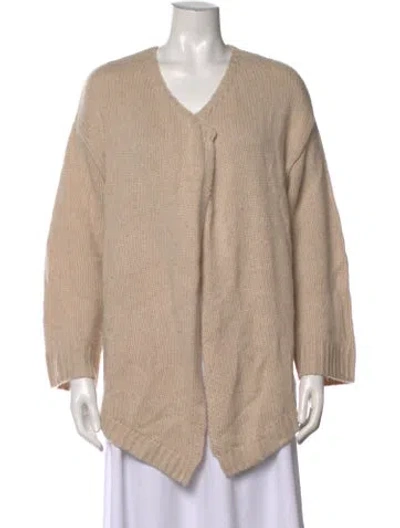 Pre-owned Sablyn Cashmere V-neck Sweater In Neutrals