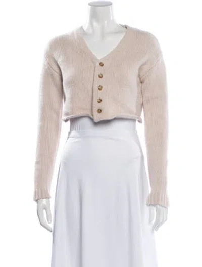 Pre-owned Sablyn Cashmere V-neck Sweater In Neutrals