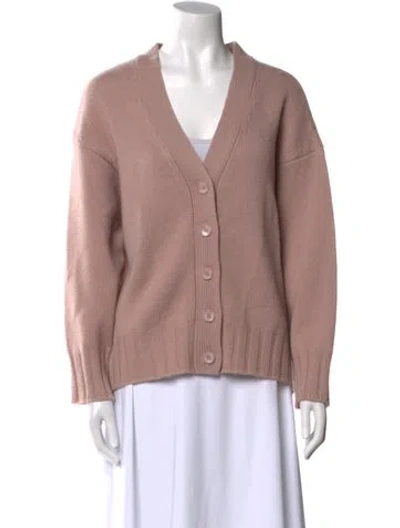 Pre-owned Sablyn Cashmere V-neck Sweater In Pink