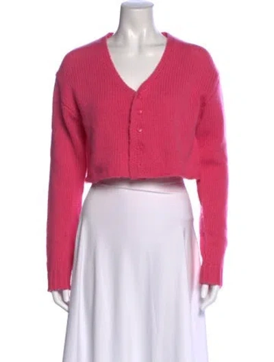 Pre-owned Sablyn Cashmere V-neck Sweater In Pink