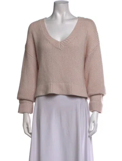 Pre-owned Sablyn Cashmere V-neck Sweater In Pink