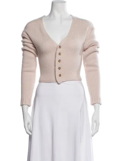 Pre-owned Sablyn Cashmere V-neck Sweater In Pink