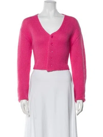 Pre-owned Sablyn Cashmere V-neck Sweater In Red