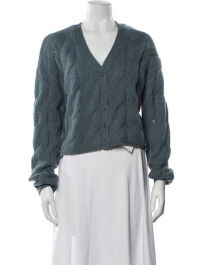 Pre-owned Sablyn Cashmere V-neck Sweater W/ Tags In Blue
