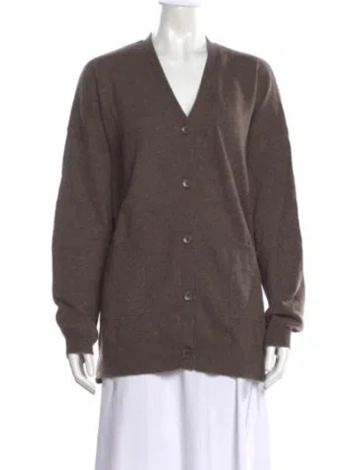 Pre-owned Sablyn Cashmere V-neck Sweater W/ Tags In Brown