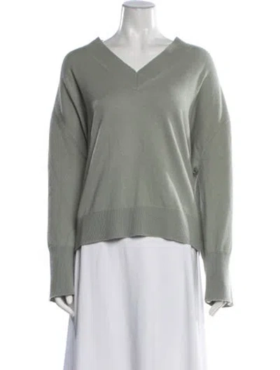 Pre-owned Sablyn Cashmere V-neck Sweater W/ Tags In Green