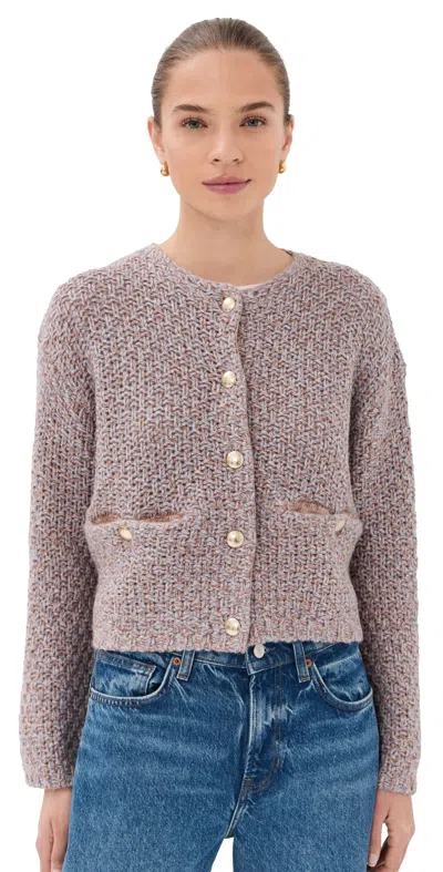 Sablyn Charlene Cropped Cashmere Welt Pocket Jacket Prairie Sand Multi