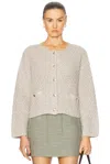 Sablyn Charlene Cropped Welt Pocket Jacket In Eco Gravel Multi