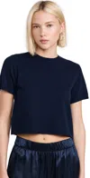 Sablyn Charleston Cashmere Short Sleeve Sweater Midnight Navy In Midnight Navy