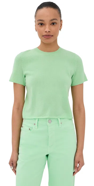 Sablyn Charleston Relaxed Cashmere Crew Neck Tee Lime In Green