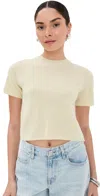 Sablyn Charleston Relaxed Cashmere Crew Neck Tee Pale Citron In Pale Citron