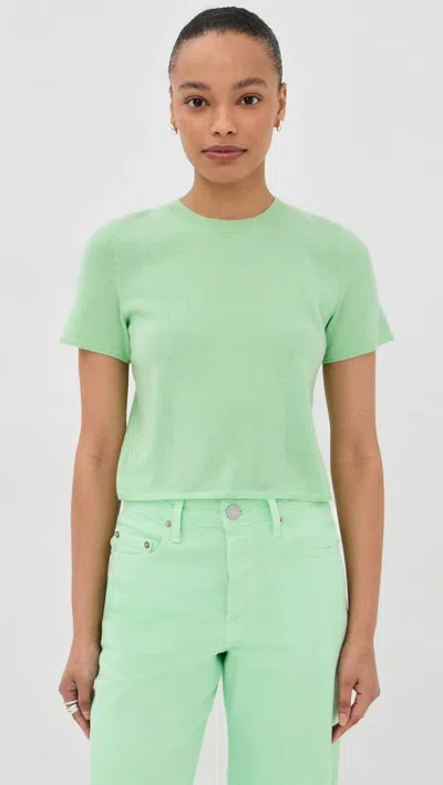Sablyn Charleston Relaxed Cashmere Crew Neck Tee Lime In Green