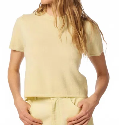 Sablyn Charleston Relaxed Crewneck Top In Pale Citron In Nude
