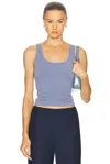 Sablyn Coco Scoop Neck Tank Top In Blue