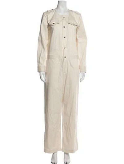Pre-owned Sablyn Crew Neck Jumpsuit In Neutrals