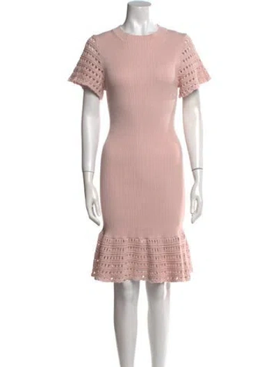 Pre-owned Sablyn Crew Neck Knee-length Dress In Pink
