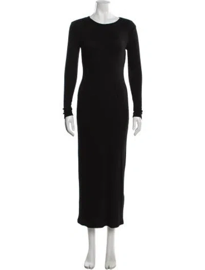Pre-owned Sablyn Crew Neck Long Dress In Black
