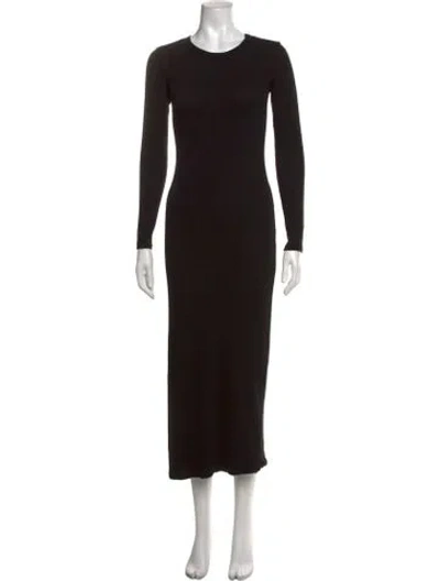 Pre-owned Sablyn Crew Neck Long Dress In Black