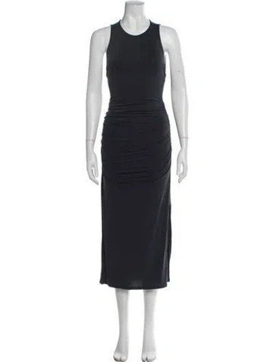 Pre-owned Sablyn Crew Neck Long Dress In Blue