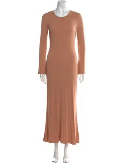 Pre-owned Sablyn Crew Neck Long Dress In Brown