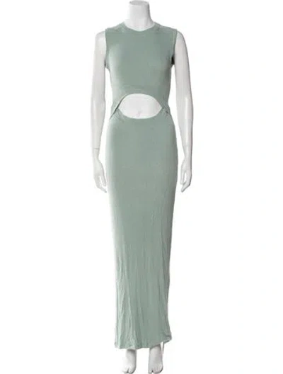 Pre-owned Sablyn Crew Neck Long Dress In Green