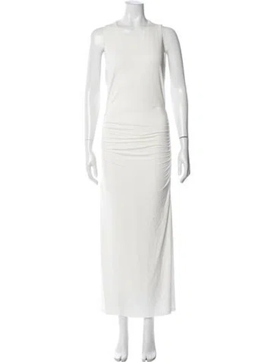 Pre-owned Sablyn Crew Neck Long Dress In Neutral