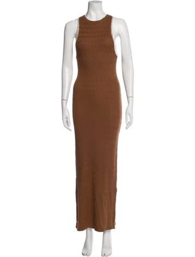 Pre-owned Sablyn Crew Neck Long Dress W/ Tags In Brown