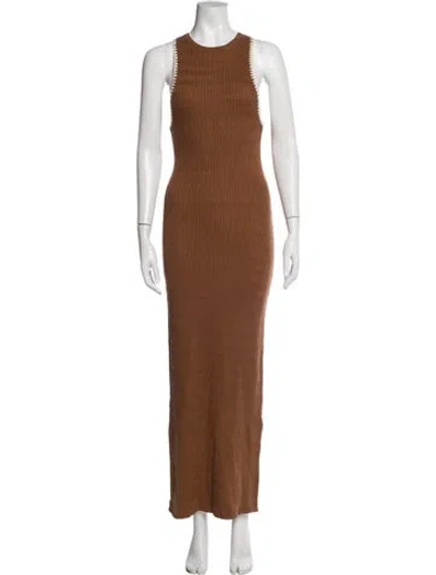 Pre-owned Sablyn Crew Neck Long Dress W/ Tags In Brown