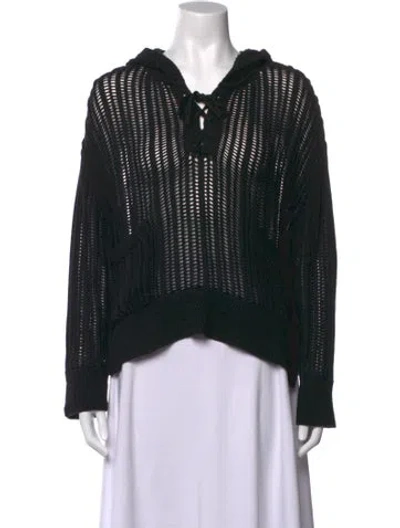 Pre-owned Sablyn Crew Neck Long Sleeve Hoodie In Black