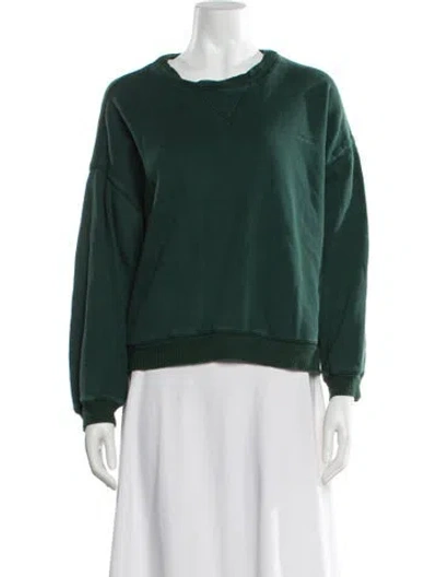 Pre-owned Sablyn Crew Neck Long Sleeve Sweatshirt In Green