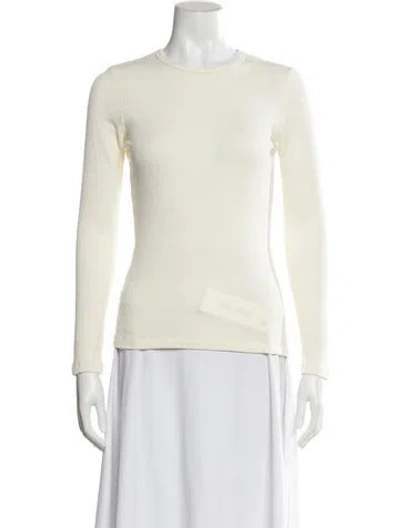 Pre-owned Sablyn Crew Neck Long Sleeve Top In Neutral
