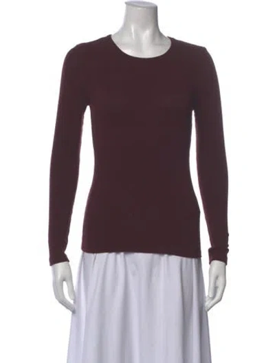 Pre-owned Sablyn Crew Neck Long Sleeve Top In Purple