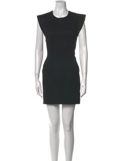 Pre-owned Sablyn Crew Neck Mini Dress In Black