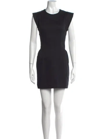 Pre-owned Sablyn Crew Neck Mini Dress In Black