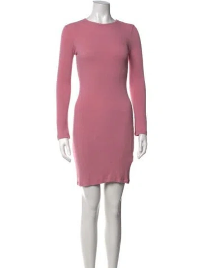 Pre-owned Sablyn Crew Neck Mini Dress In Pink