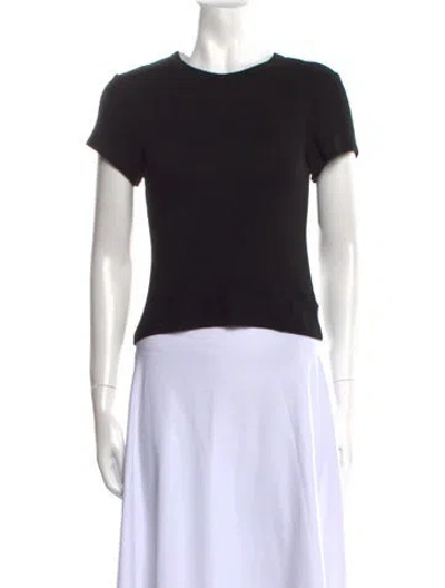 Pre-owned Sablyn Crew Neck Short Sleeve T-shirt In Black