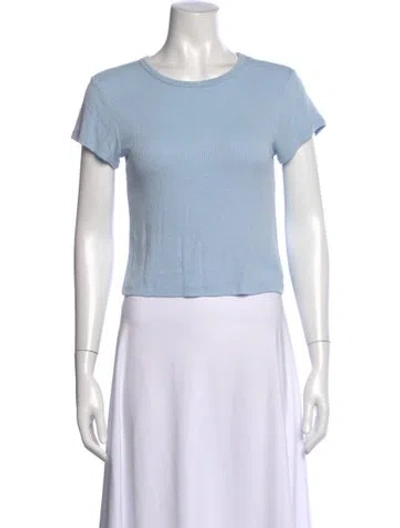 Pre-owned Sablyn Crew Neck Short Sleeve T-shirt In Blue