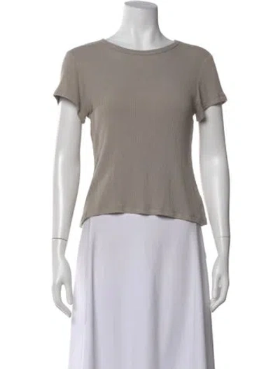 Pre-owned Sablyn Crew Neck Short Sleeve T-shirt In Gray