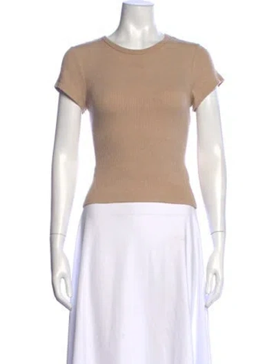 Pre-owned Sablyn Crew Neck Short Sleeve T-shirt In Neutral