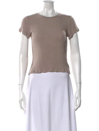 Pre-owned Sablyn Crew Neck Short Sleeve T-shirt In Neutral